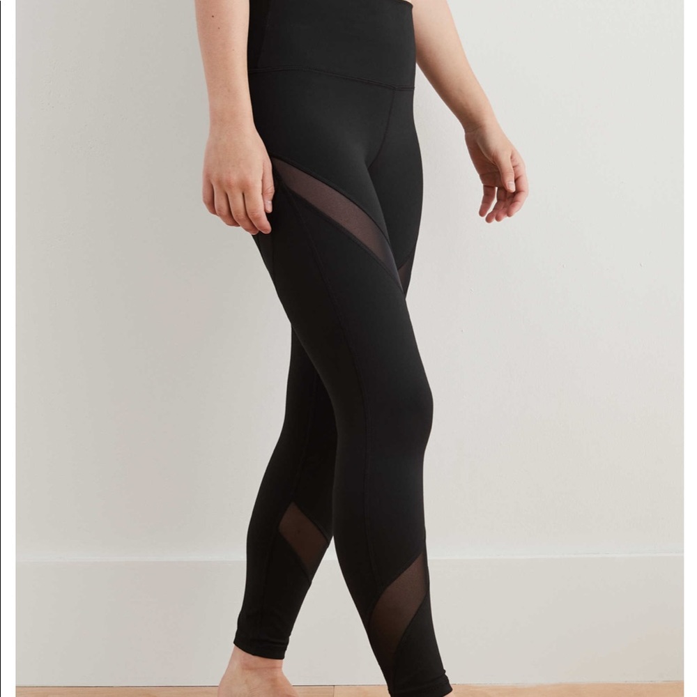 Aerie High Waisted Mesh Leggings